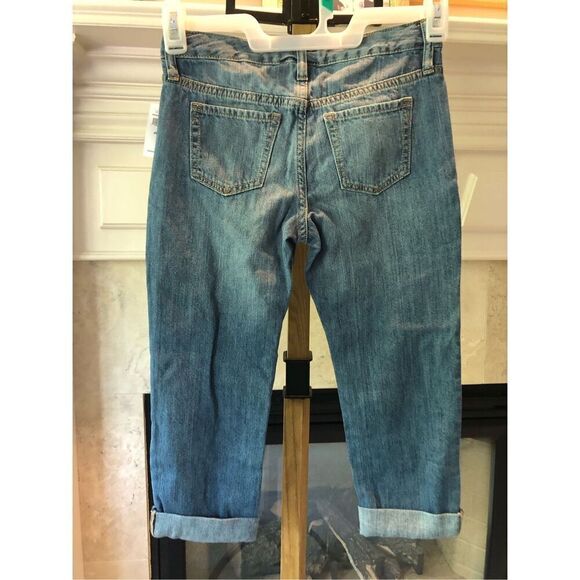 Gap Kids Denim Girls Blue Girlfriend Jeans Size 7  Plus NWT - Picture 2 of 6